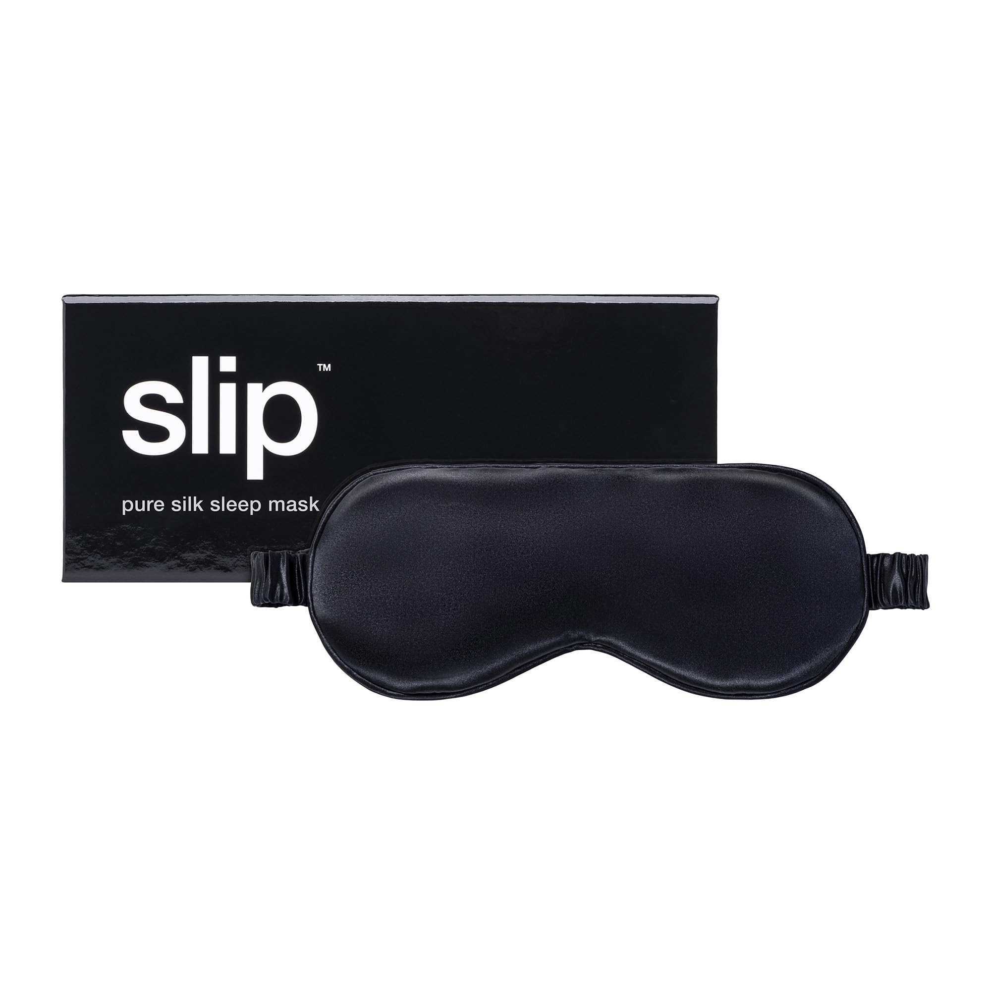 Masque Slip en soie de mûrier noir 22 momme, douceur pour peau et cheveux.