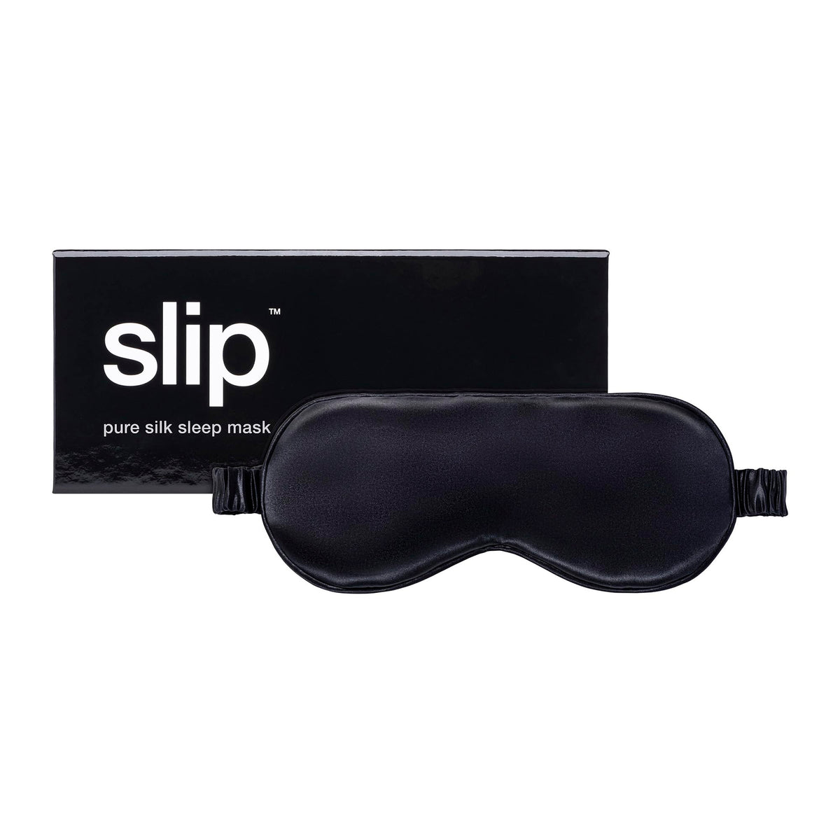 Masque Slip en soie de mûrier noir 22 momme, douceur pour peau et cheveux.