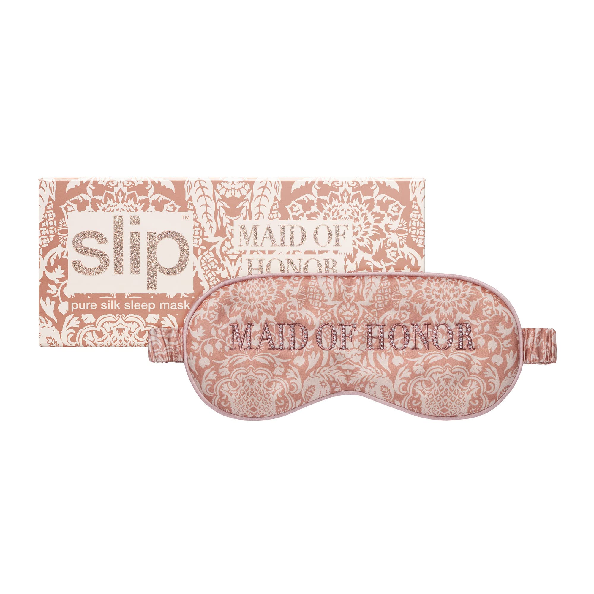 Masque Slip en soie Mulberry 22 momme, élégant pour la demoiselle d'honneur et le confort nocturne.