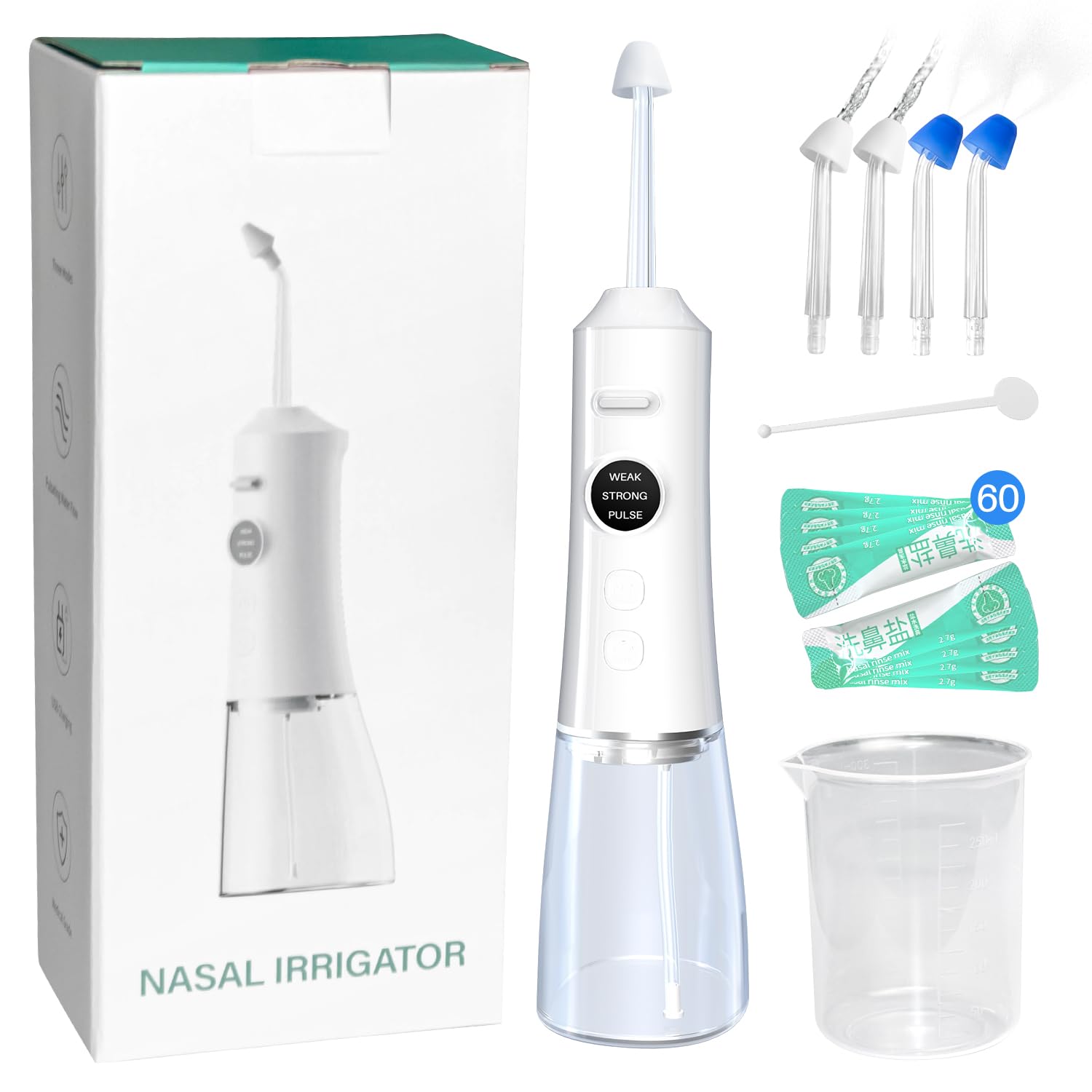 SLIPEXSAFE système d'irrigation nasal 300 ml en action pour un rinçage en douceur.