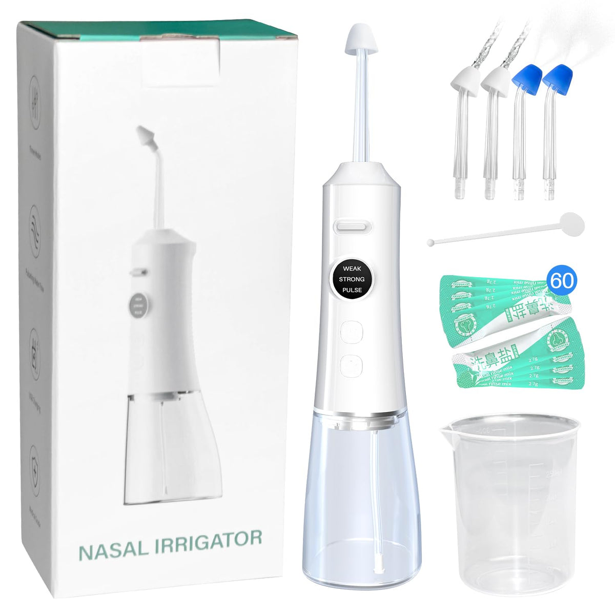 SLIPEXSAFE système d'irrigation nasal 300 ml en action pour un rinçage en douceur.