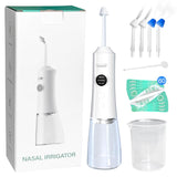 SLIPEXSAFE système d'irrigation nasal 300 ml en action pour un rinçage en douceur.