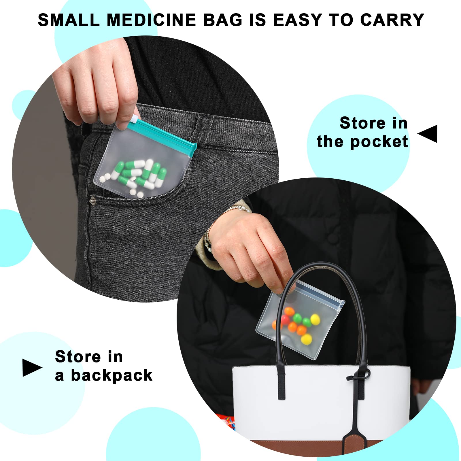 Pack Sliverdew 12 pochettes pilules réutilisables et pratiques