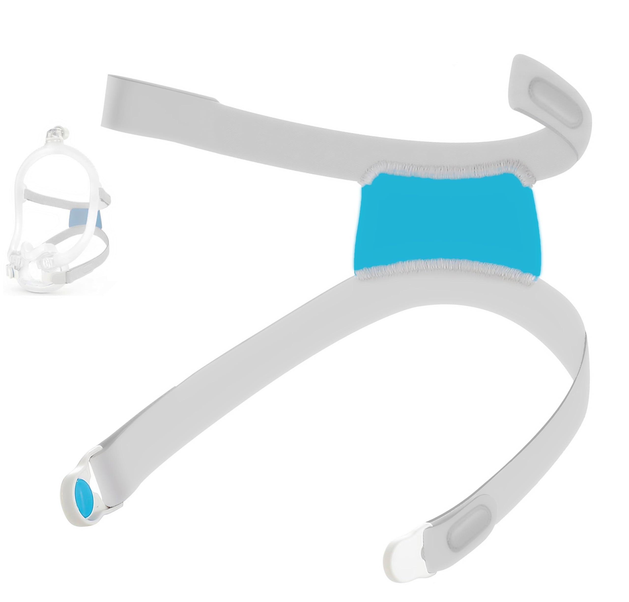 Harnais Sliya pour AirFit F30i avec boucles, maintien fiable toute la nuit.