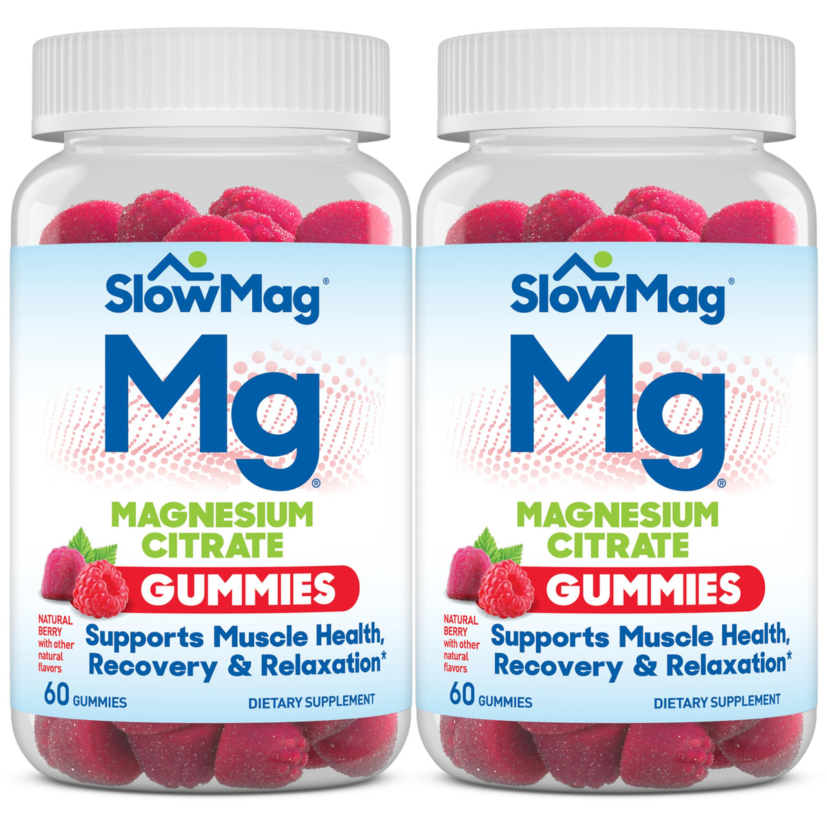 gommes Slow-Mag arôme framboise naturel, douceur gourmande pour le soutien musculaire.