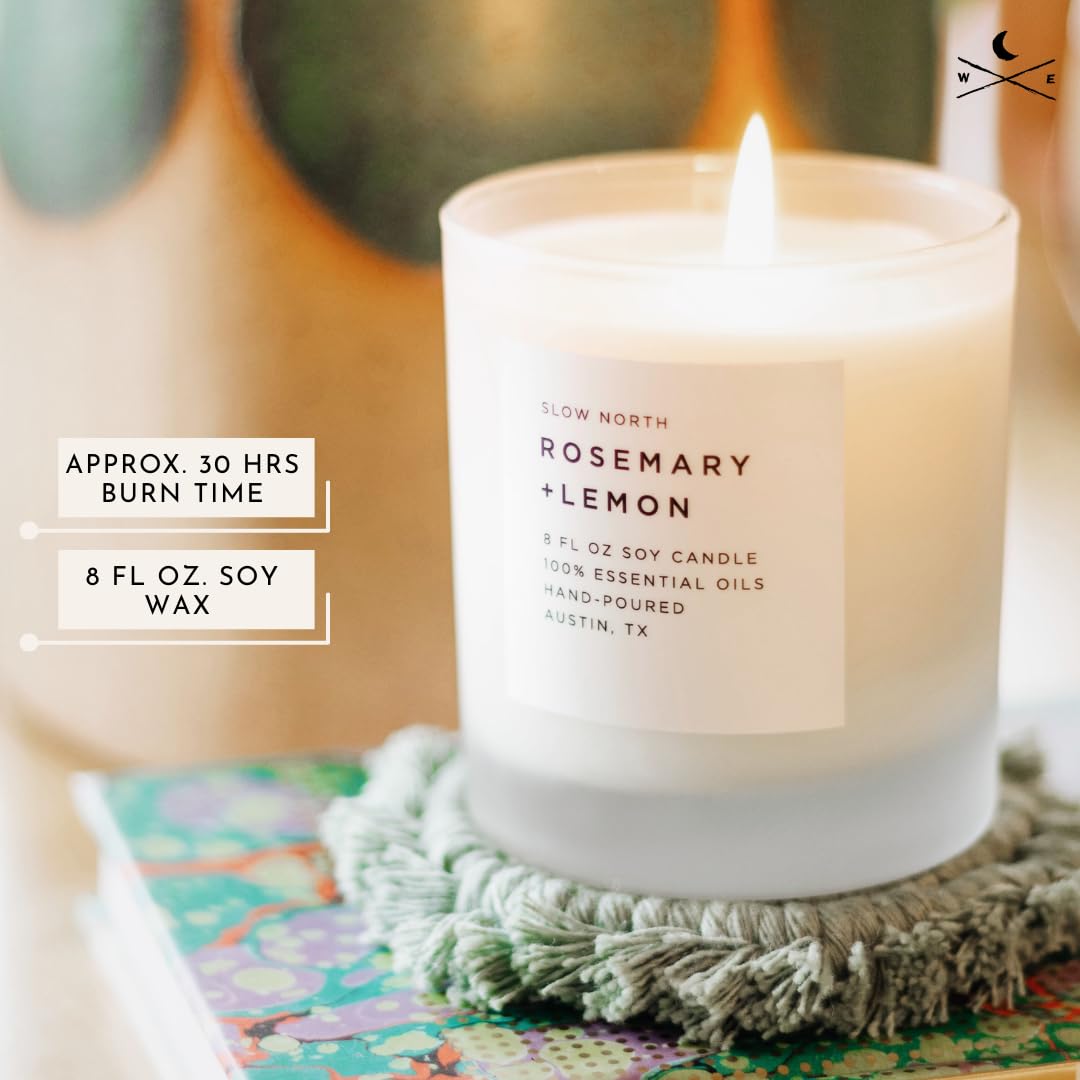 Mélange huiles essentielles romarin et citron Slow North, parfum clair et frais.