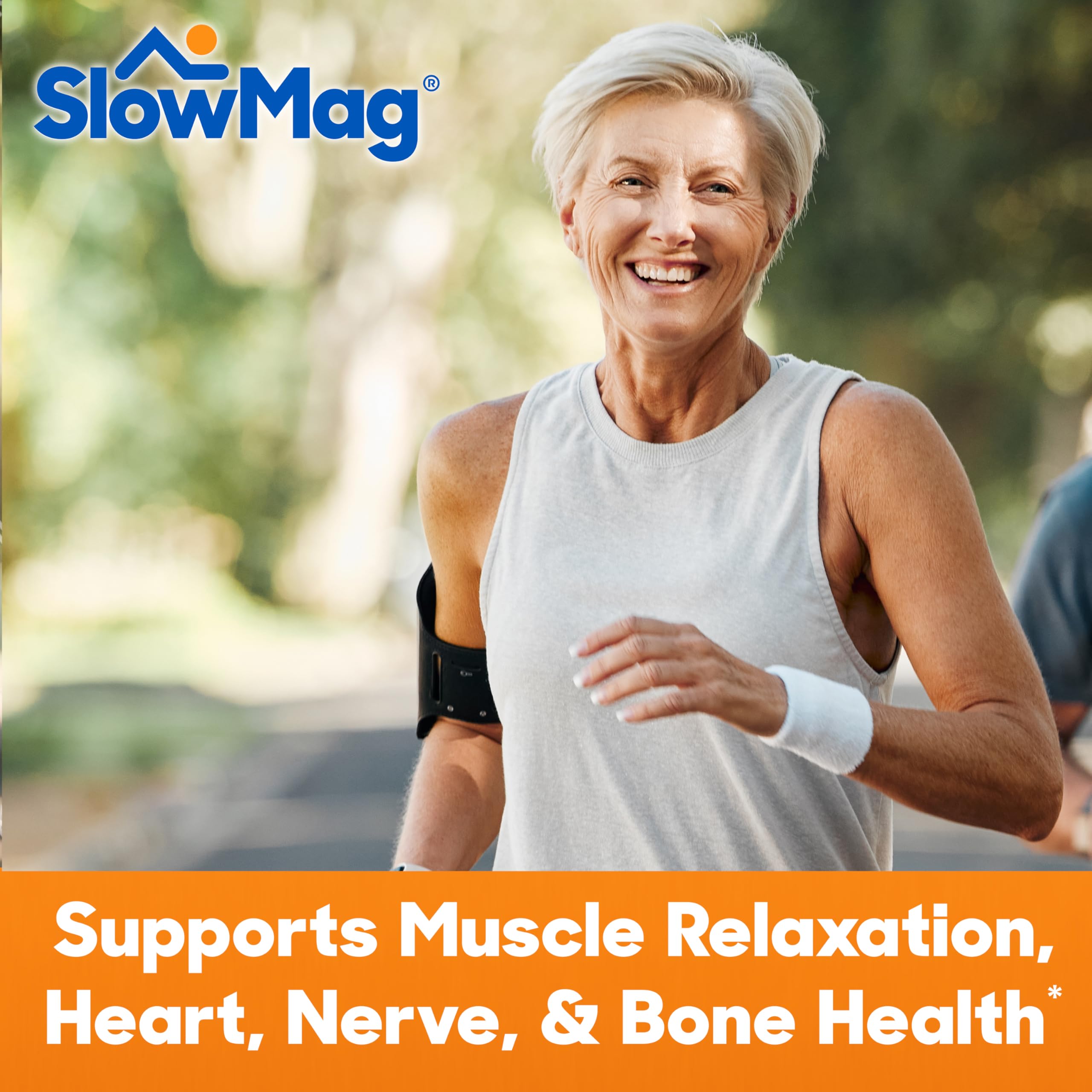 SlowMag comprimés bouteille : aide potentielle des nerfs et du fonctionnement musculaire.
