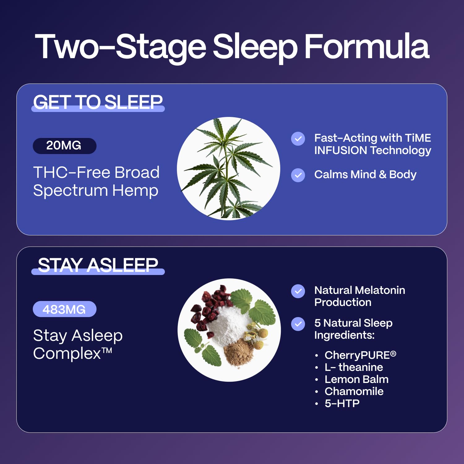 Slumber Pure Sleep bouteille gelules pratique pour la prise du soir