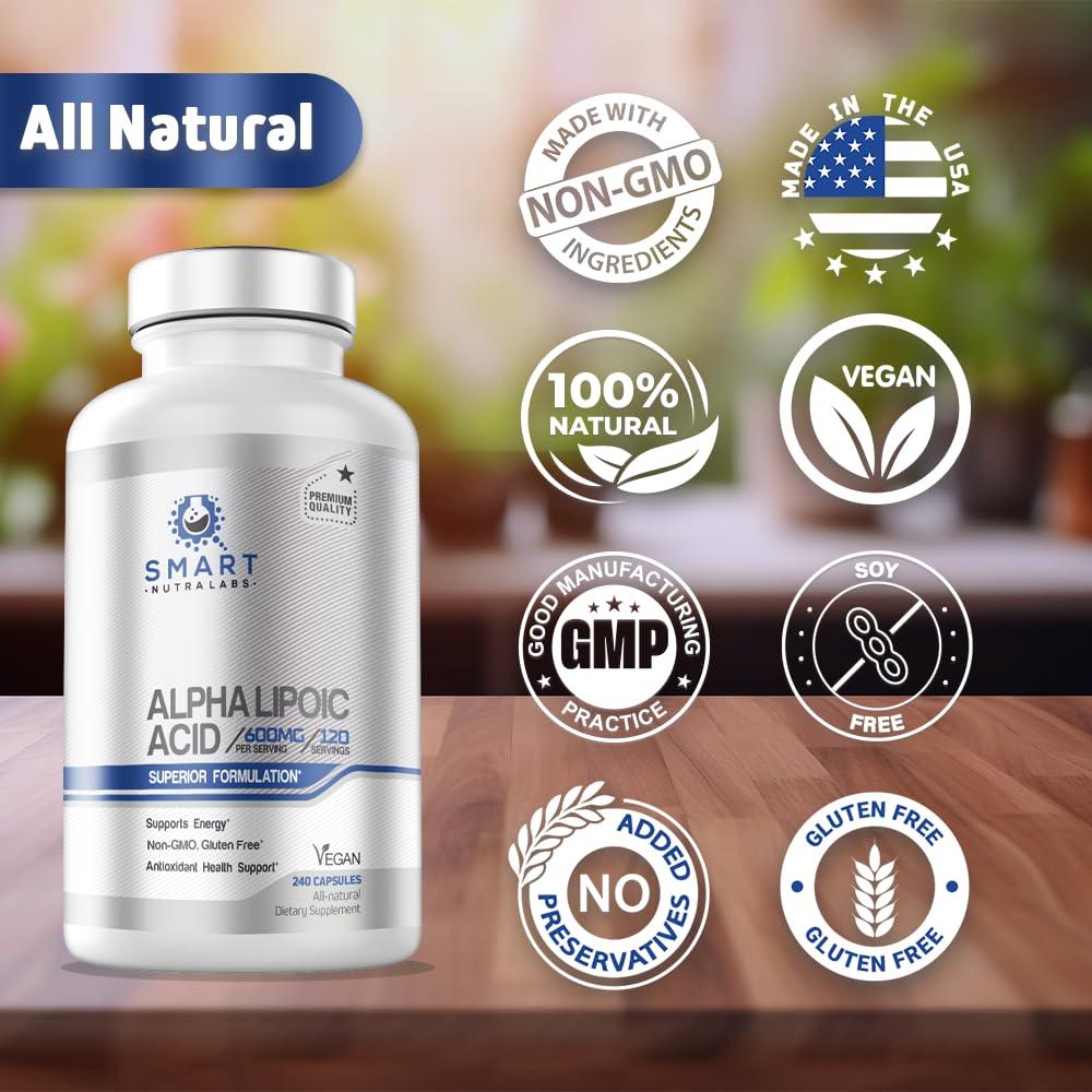 Smart Nutra Labs acide lipoïque 600 mg, schéma de dosage simple