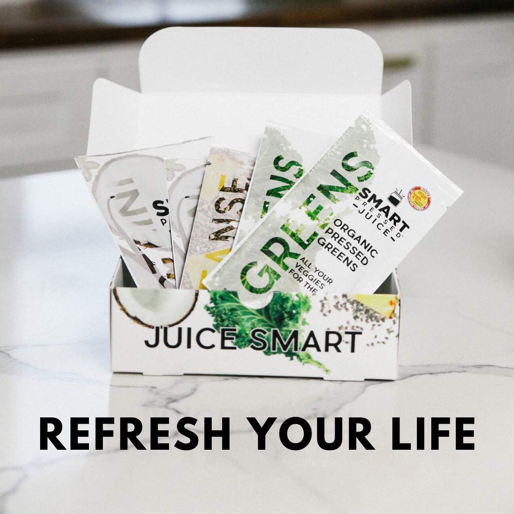 SMART Pressed Juice étiquette bio: bouteille certifiée bio et organique