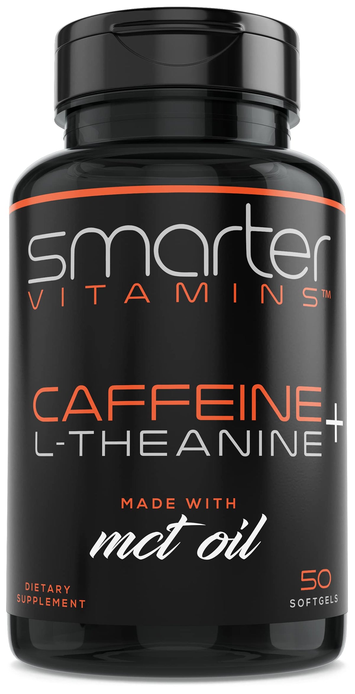 SmarterVitamins flacon gélules caféine pour énergie durable au travail et étude