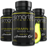 SmarterVitamins D3 5000UI dans huile d'avocat — soutien potentiel des os et des muscles.