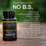 SmarterVitamins D3-5000UI en flacon pratique pour le quotidien.