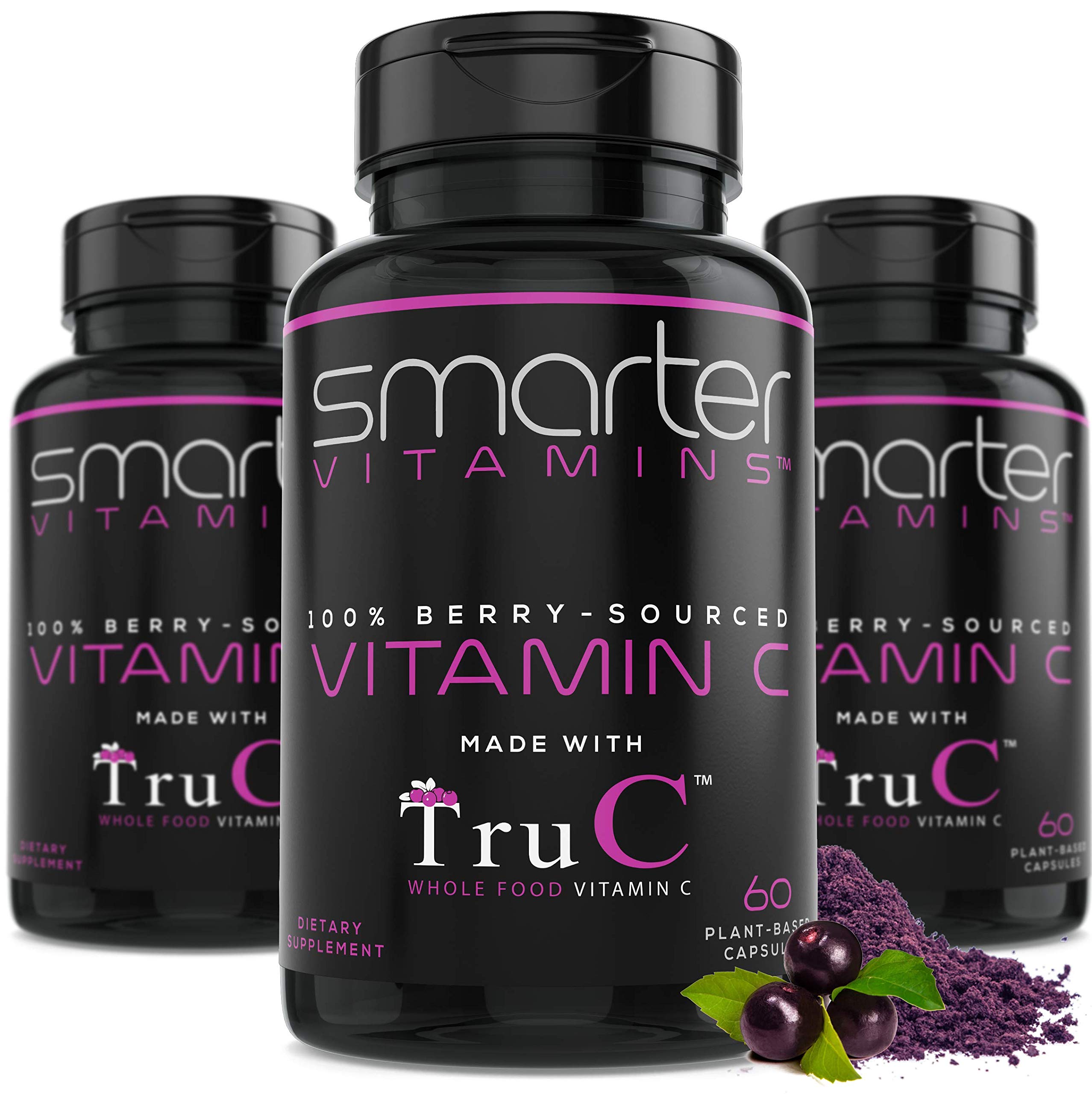 SmarterVitamins ensemble-triple-bouteilles-capsules-vegetales: pack pratique pour toute la famille