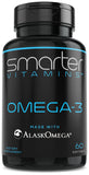 SmarterVitamins Omega3: bouteille de 60 gélules prête pour la routine quotidienne.