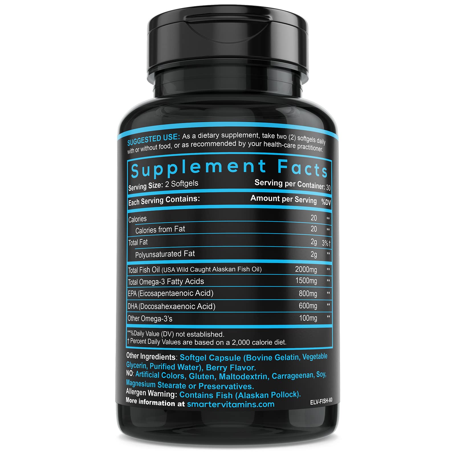 SmarterVitamins Omega3 sans soja: choix simple pour votre régime.