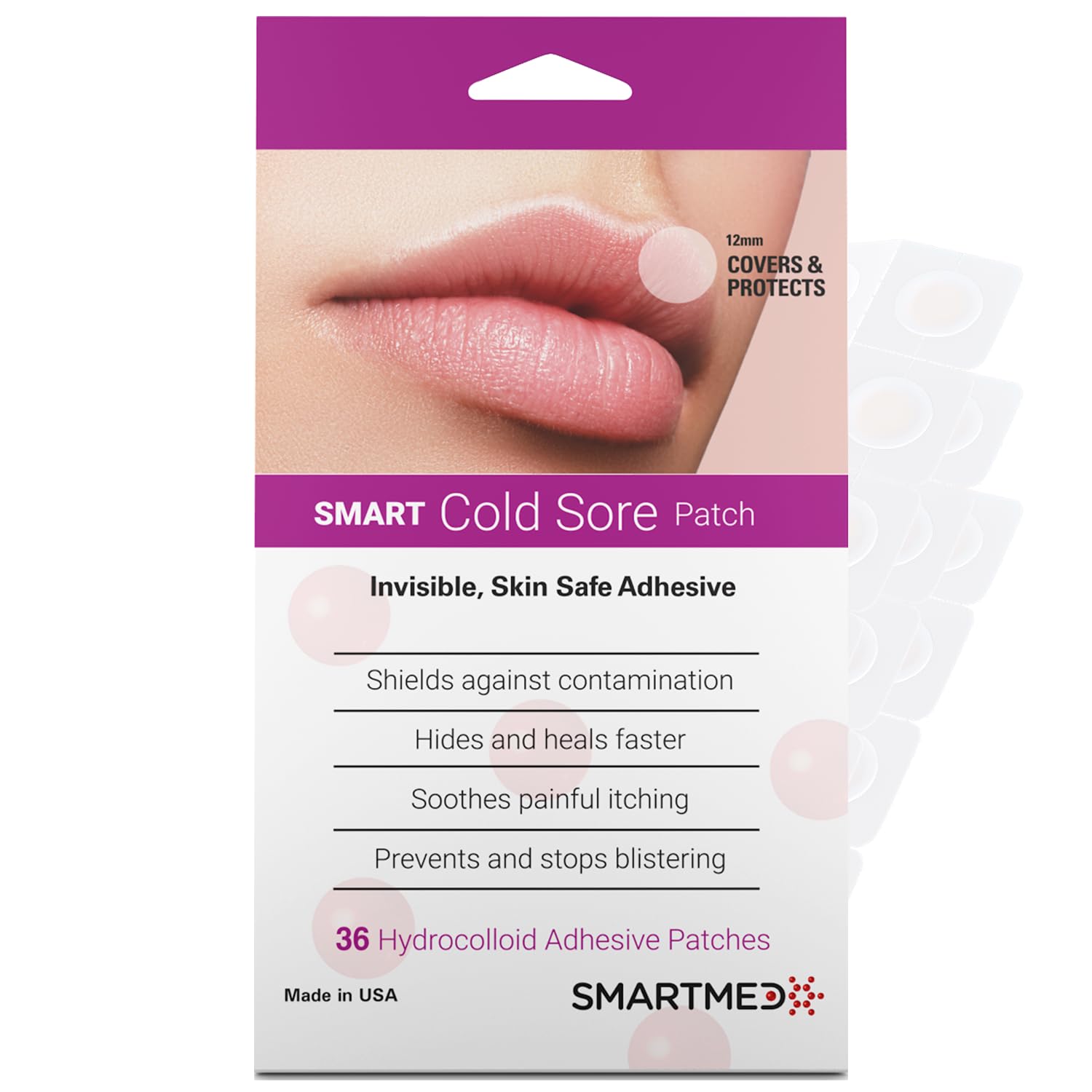 SMARTMED Patch boutons de fièvre – traitement invisible et discret, idéal pour une utilisation quotidienne.