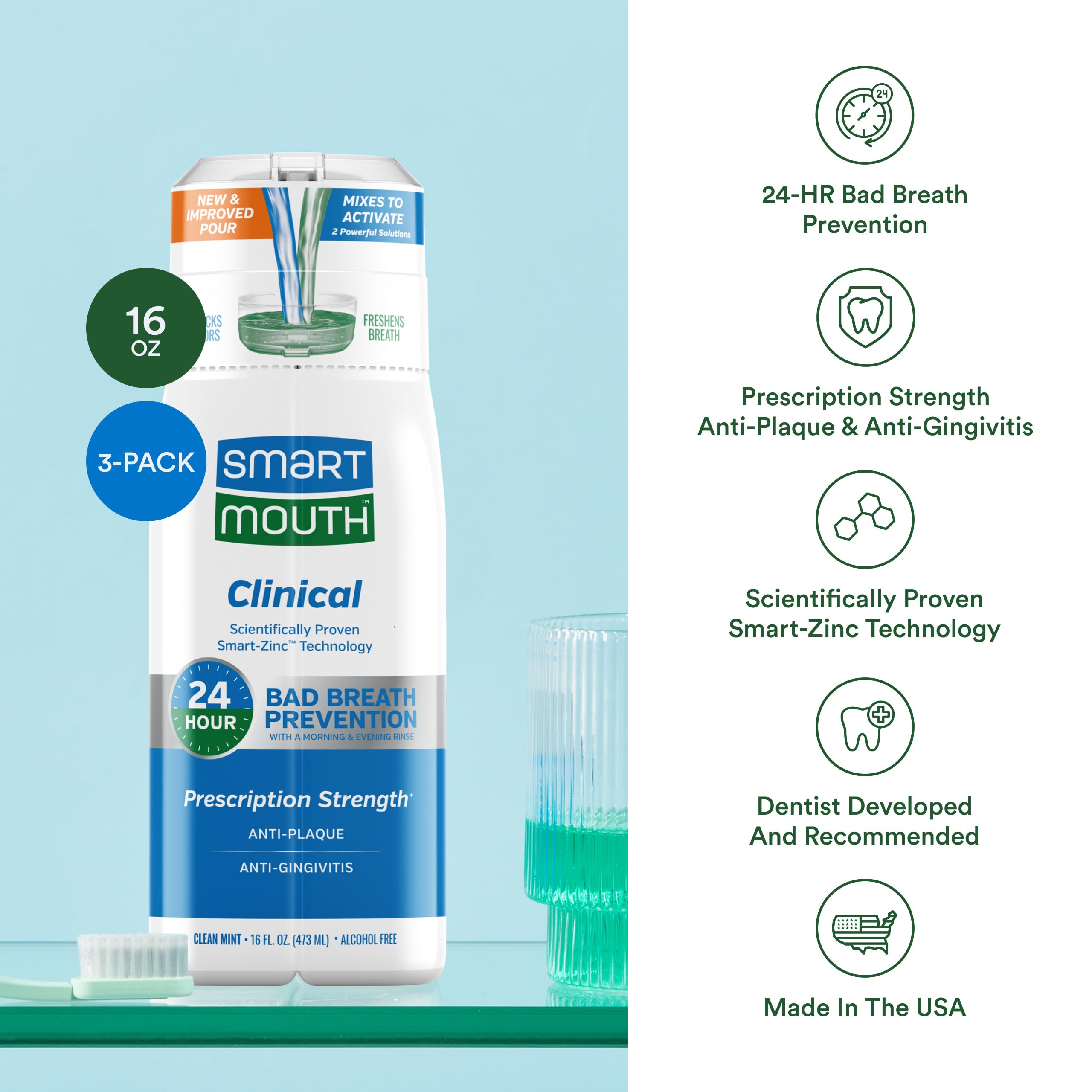 SmartMouth DDS – Formule zinc pour l’hygiène buccale.
