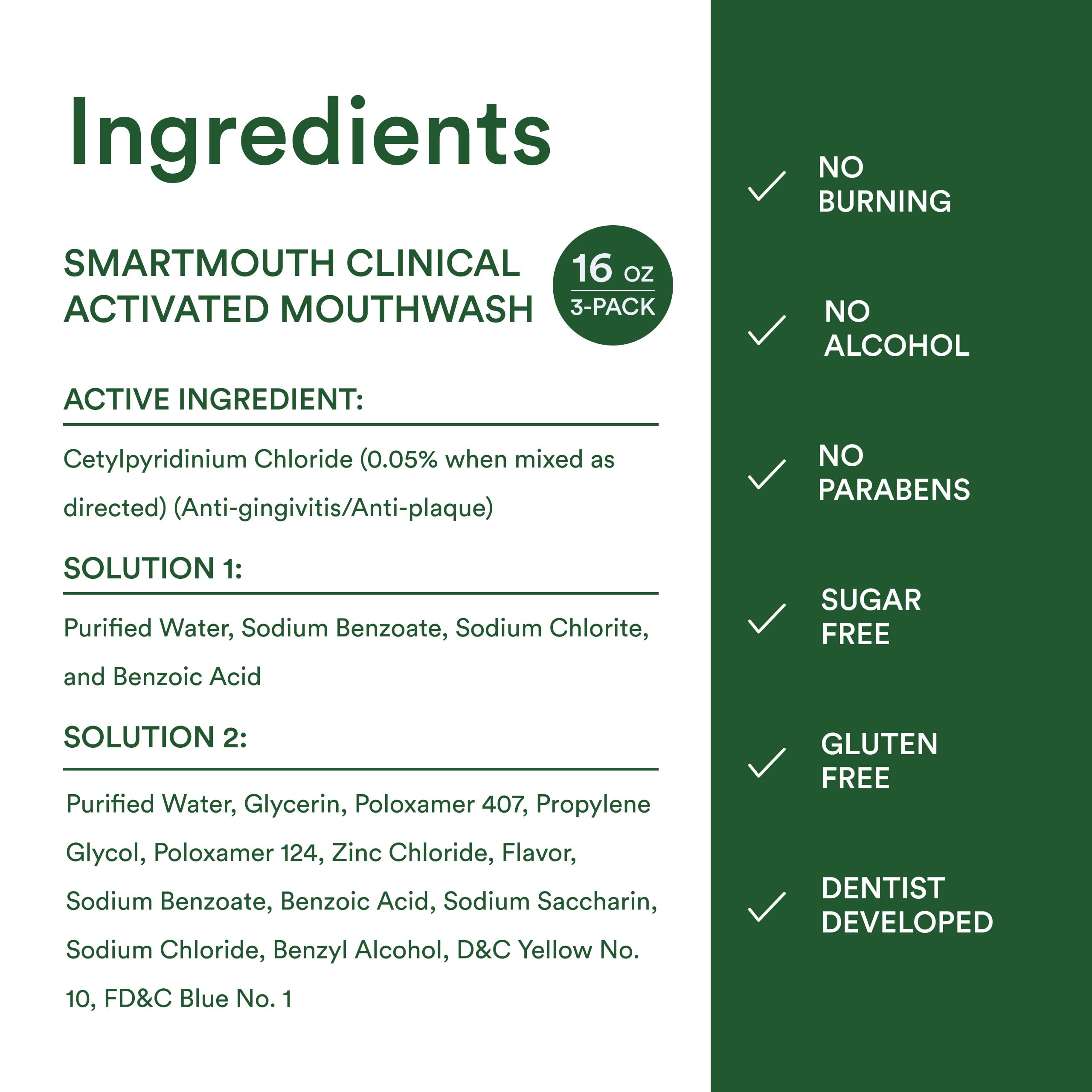 SmartMouth DDS – Pack de 3 pour l’économie et la disponibilité.