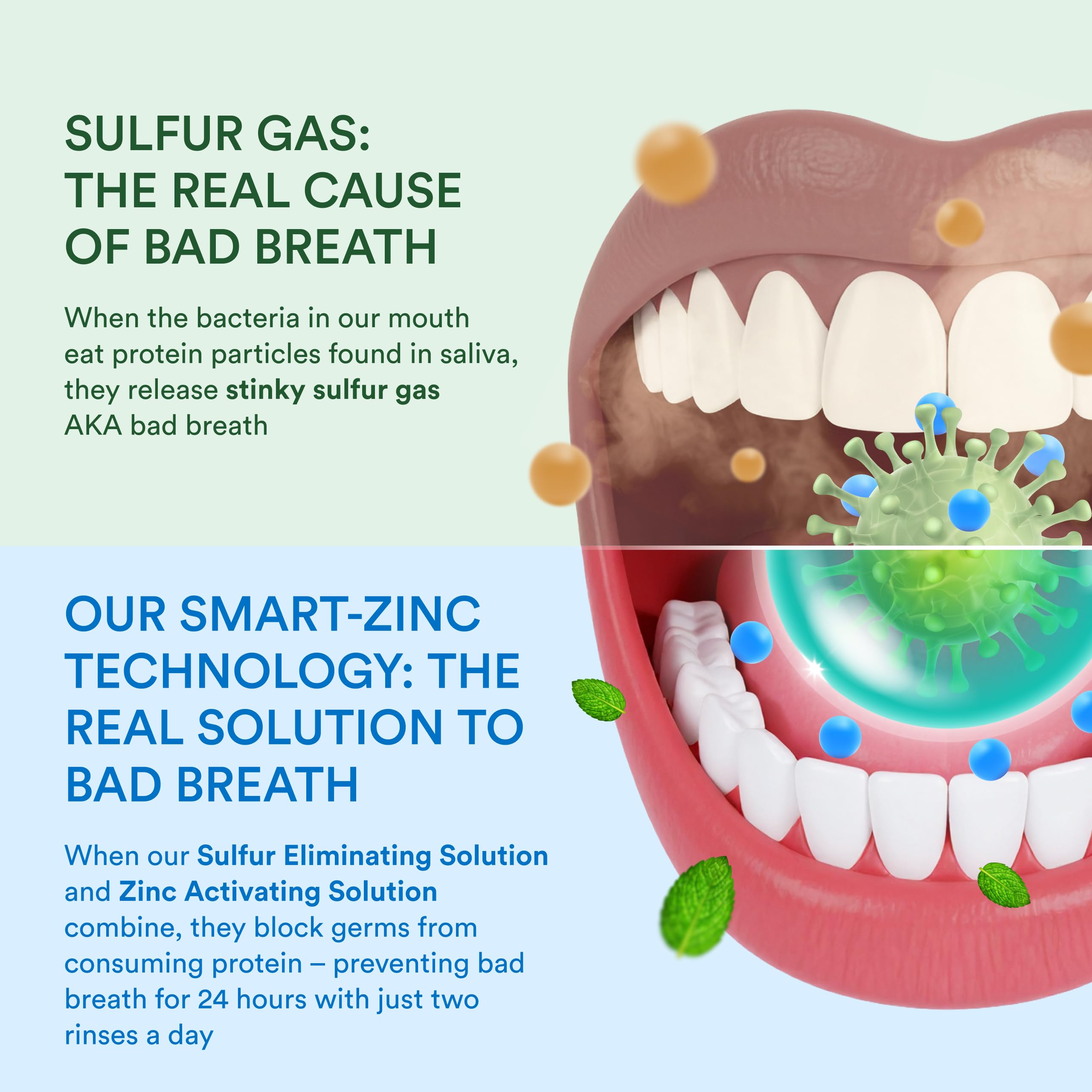 SmartMouth DDS – Sans alcool, rinçage doux et confortable.