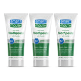 SmartMouth dentifrice zinc-ion – pack triple, protection de l’émail et fraîcheur durable.