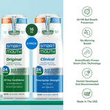 SmartMouth flacon sans alcool 16oz, rinçage doux et confortable.