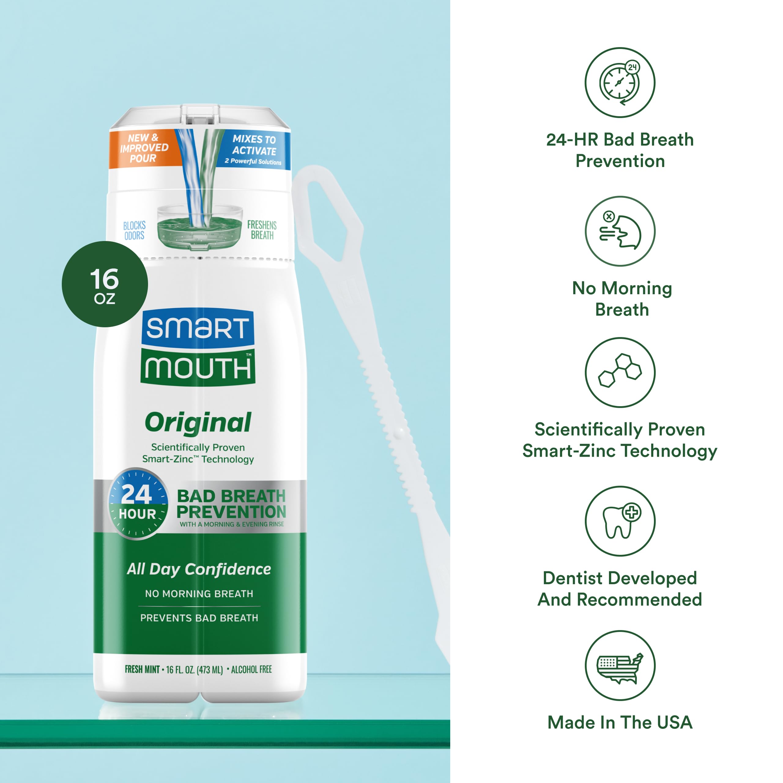 SmartMouth Original – fraicheur-menthe-duree-original goût menthe durable.