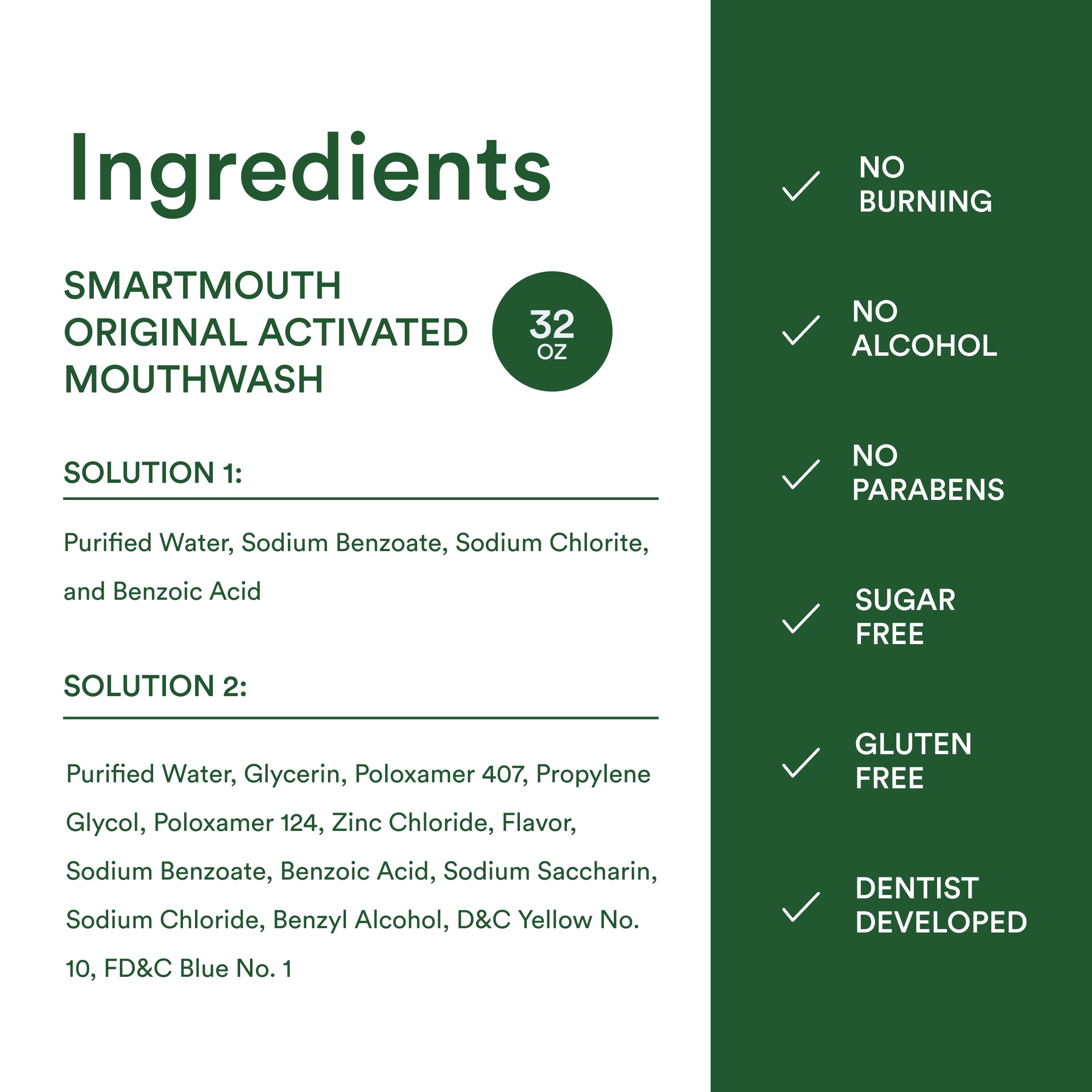 Liquide clair SmartMouth Original prêt à être utilisé pour le rinçage.