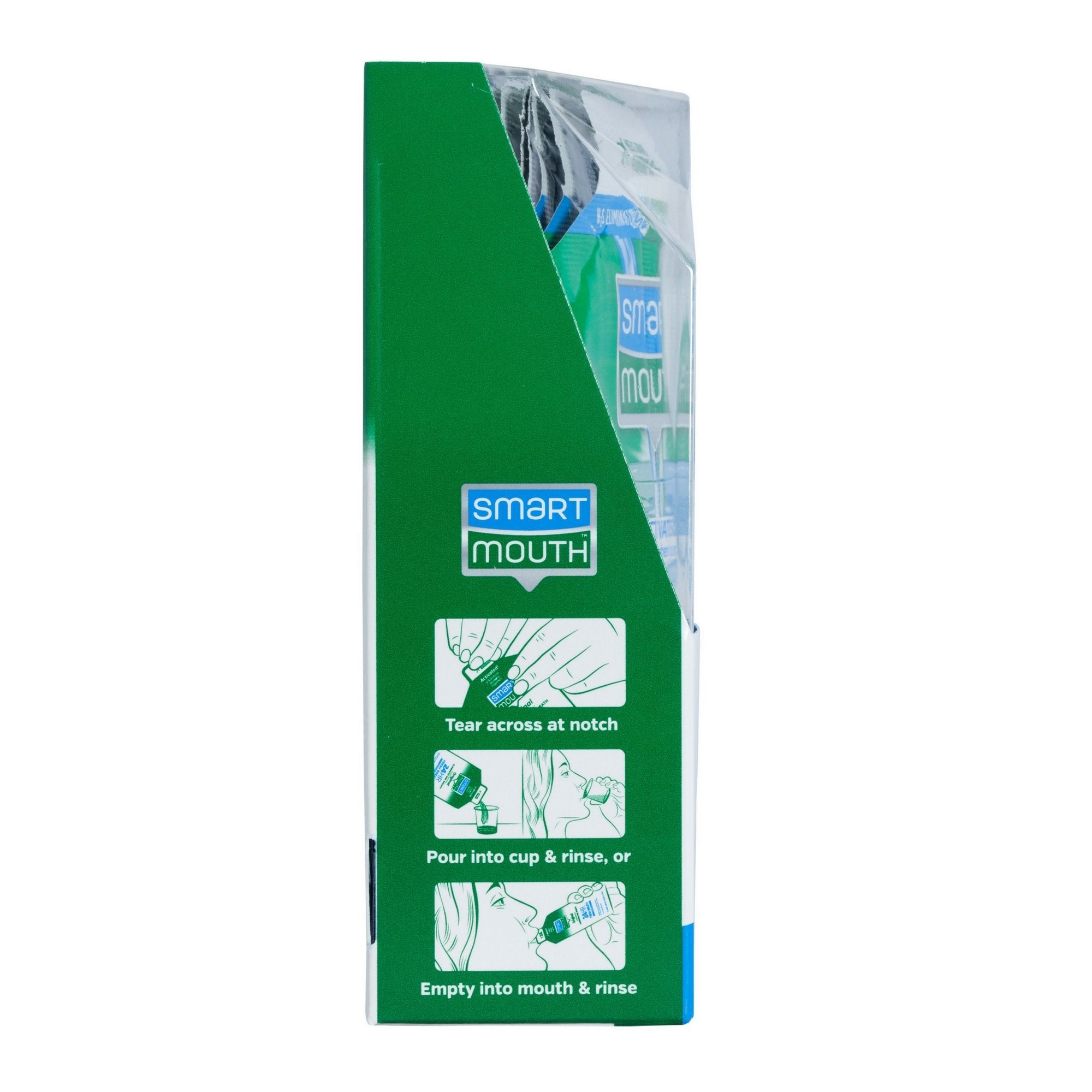 SmartMouth paquets bain de bouche menthe utilisation quotidienne rafraîchissante