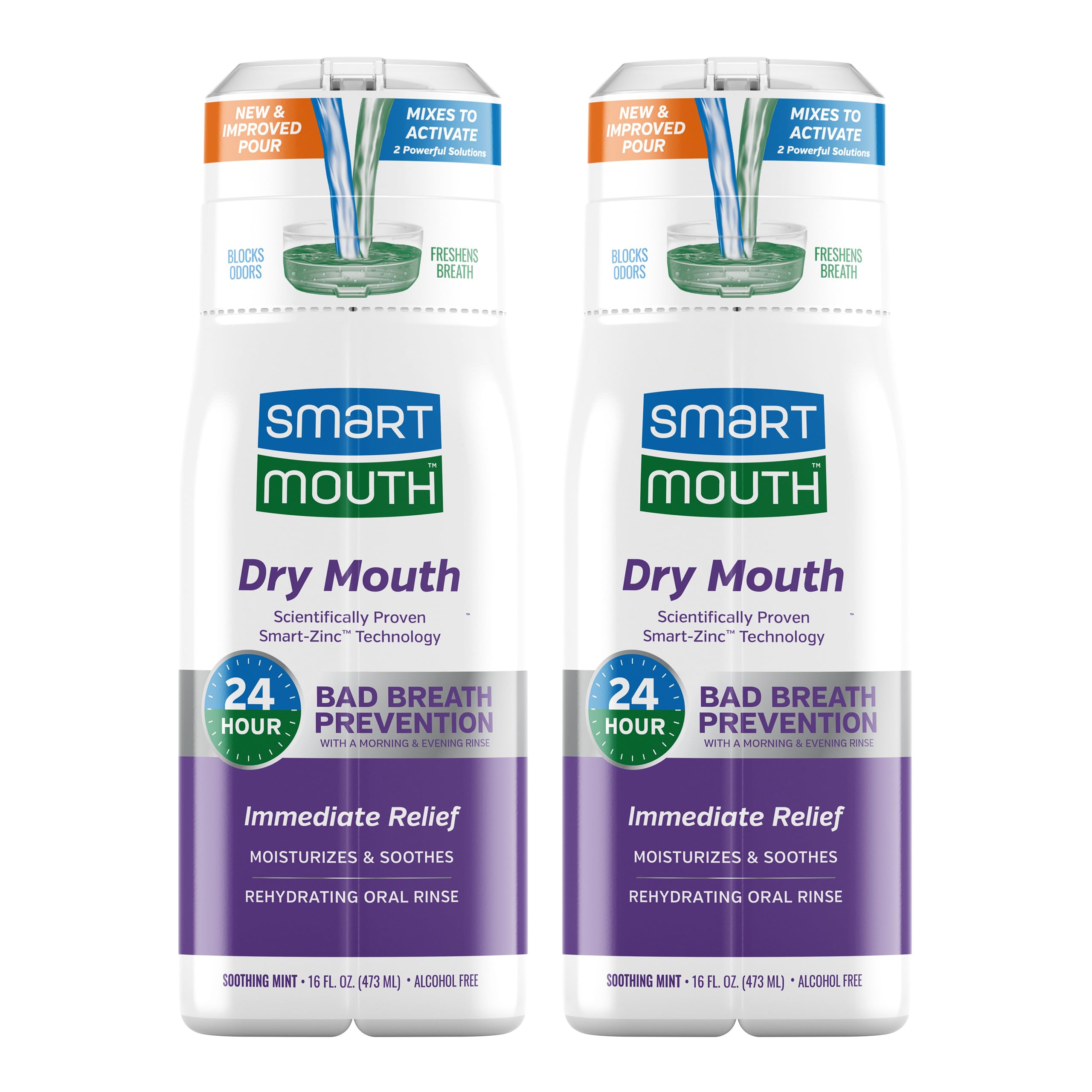 SmartMouth rinçage-seche-bouche: haleine plus fraiche grâce à une flaque de 473 ml
