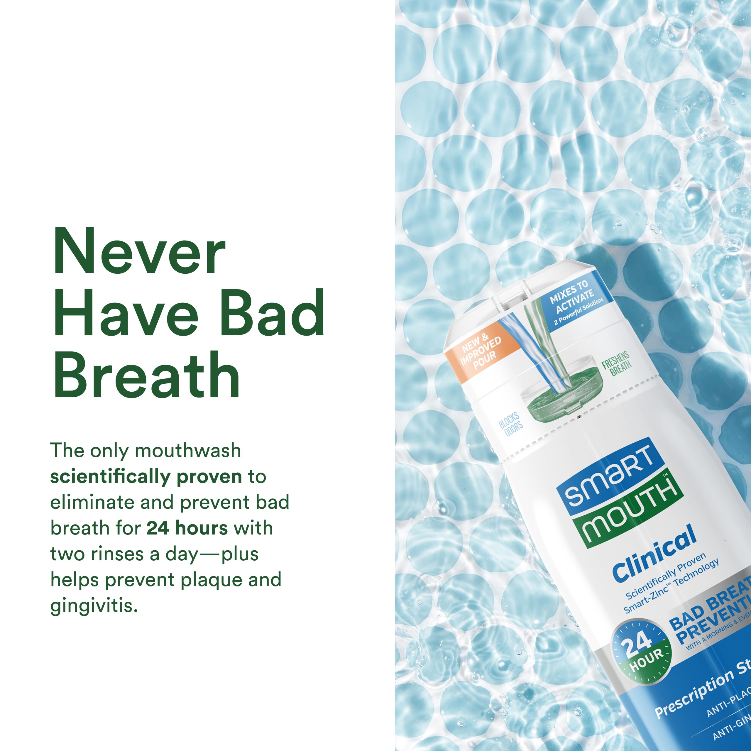SmartMouth rince-bouche gencives 32oz — usage quotidien pour le confort des gencives.