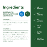 Utilisation sans brûlure: formule douce sans alcool de SmartMouth Original.
