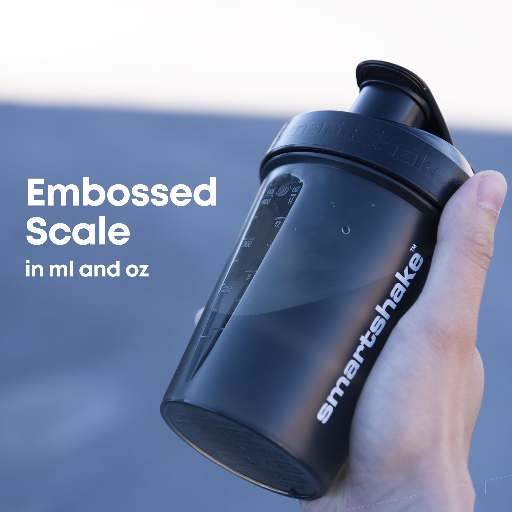 Smartshake bouchon étanche et capuchon sécurisant pour éviter les fuites.