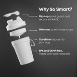 Smartshake Lite Army Green – Bouteille shaker 400 ml pratique en déplacement.