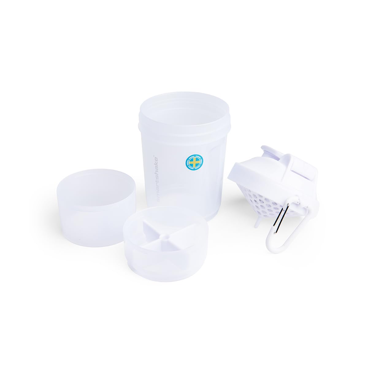 Smartshake Original 2GO avec rangements séparés, parfait pour snacks et suppléments.