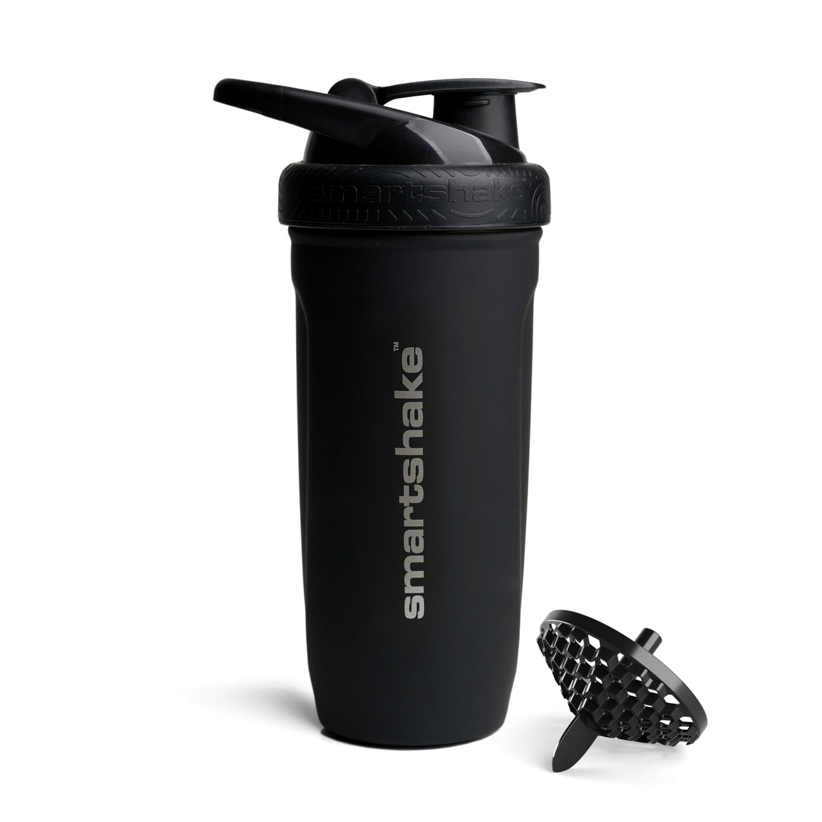 Smartshake Reforce : bouteille inox 900 ml ouverte pour mélange fluide et rapide