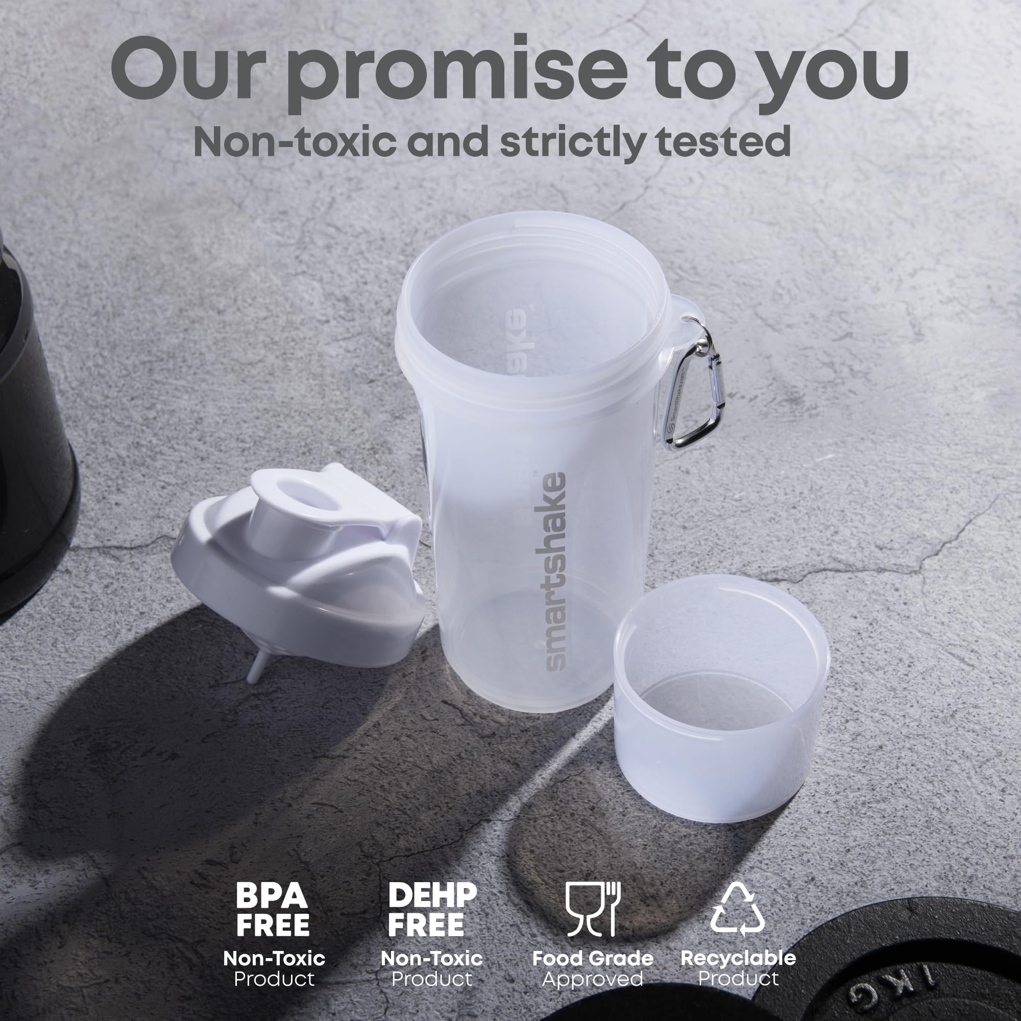 Smartshake Slim – bouchon étanche prévenant les fuites lors des déplacements.