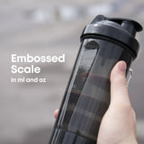 Smartshake Slim – rangement 100 ml intégré pour emporter vos essentiels.