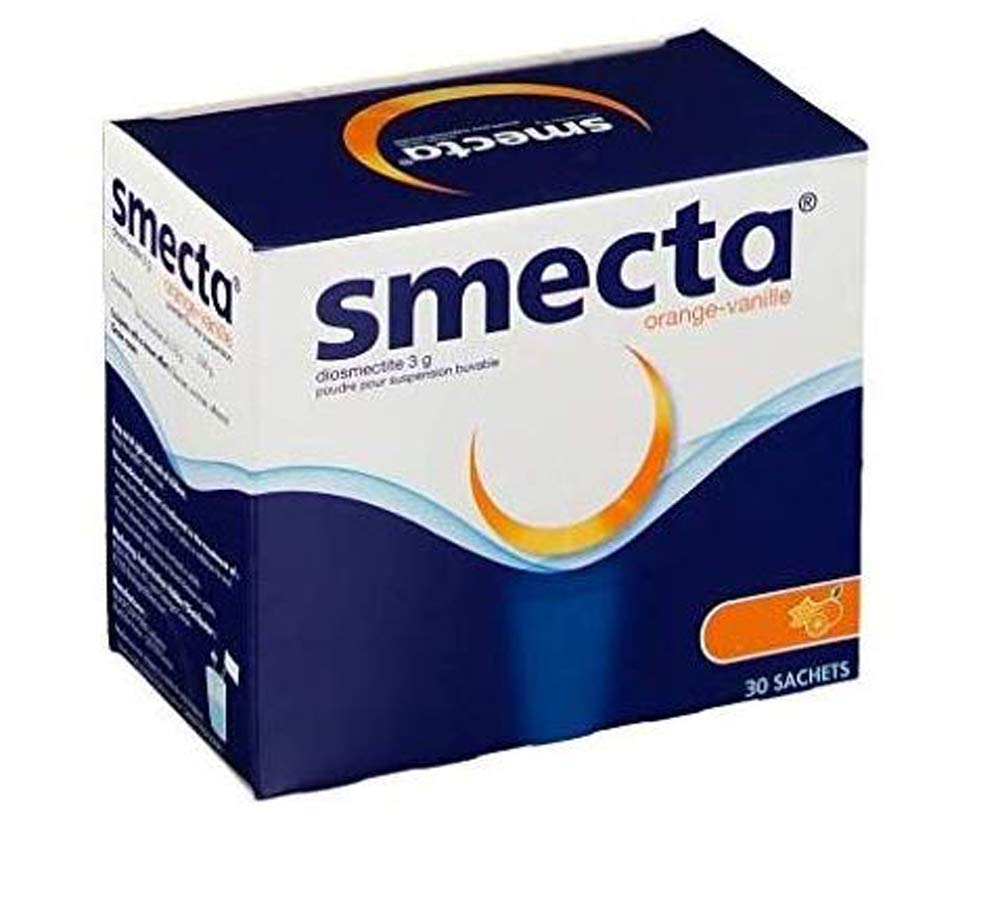 Smecta Original, boîte de 30 sachets, usage temporaire en diarrhée aiguë chez l'adulte.