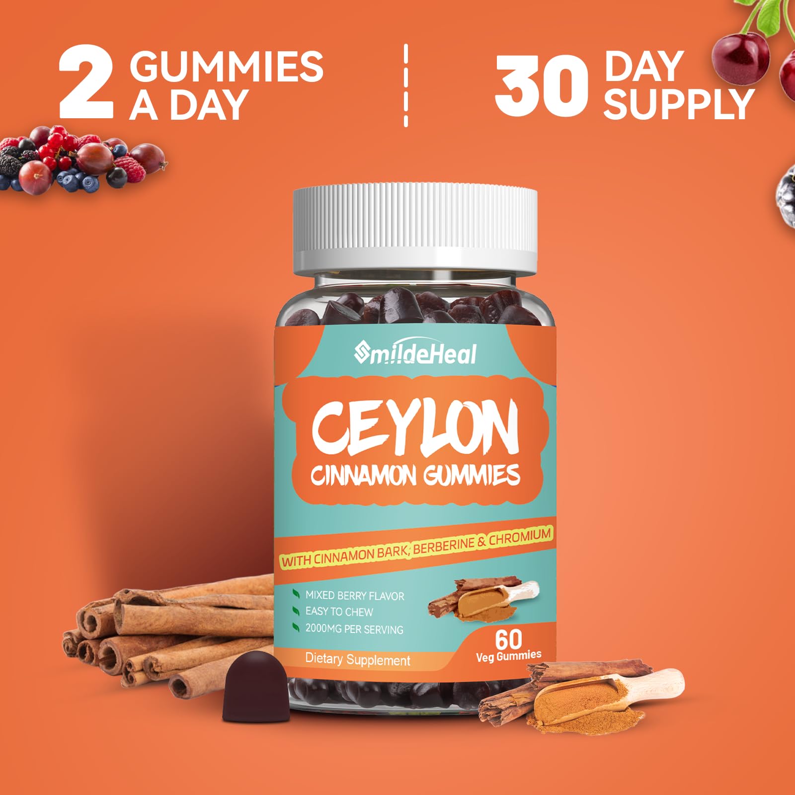SmildeHeal Gommes Cannelle Ceylon – moment de dégustation agréable au petit déjeuner.