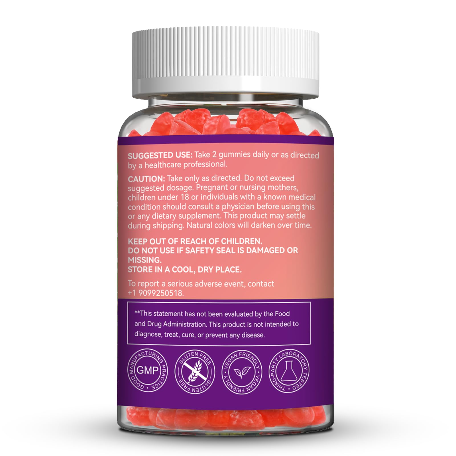 Boîte ouverte SmildeHeal Potassium 1000 mg prête à être consommée.