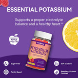 Gomme SmildeHeal Potassium 1000 mg, arôme framboise-citron, goût agréable.