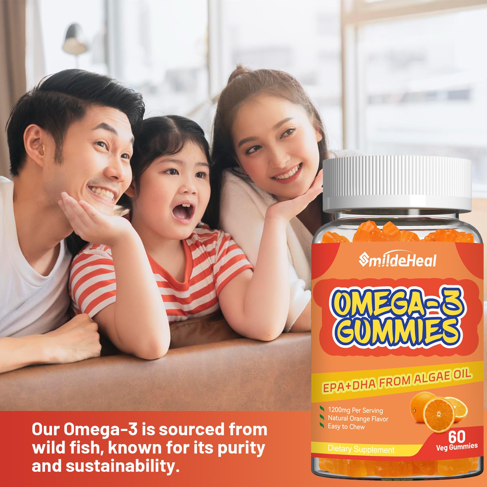 Gommes SmildeHeal Omega3 EPA et DHA – soutien potentiel pour le cerveau.