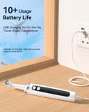 Smile-Aid polisseur dentaire, chambre rechargeable : autonomie pratique sans câblage pendant l'usage.