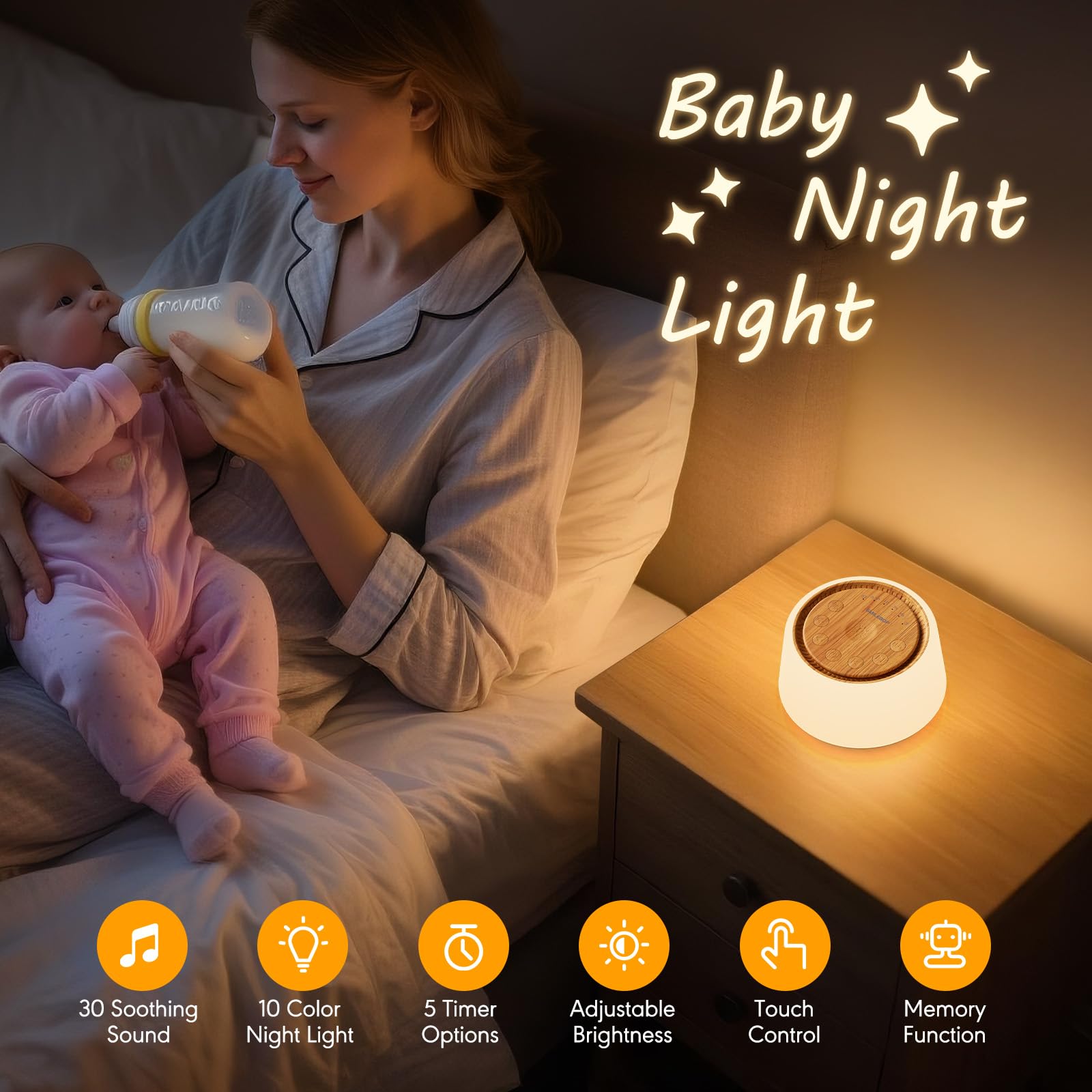 Lumiere nocturne a 10 couleurs avec SmileBOP pour une ambiance apaisante