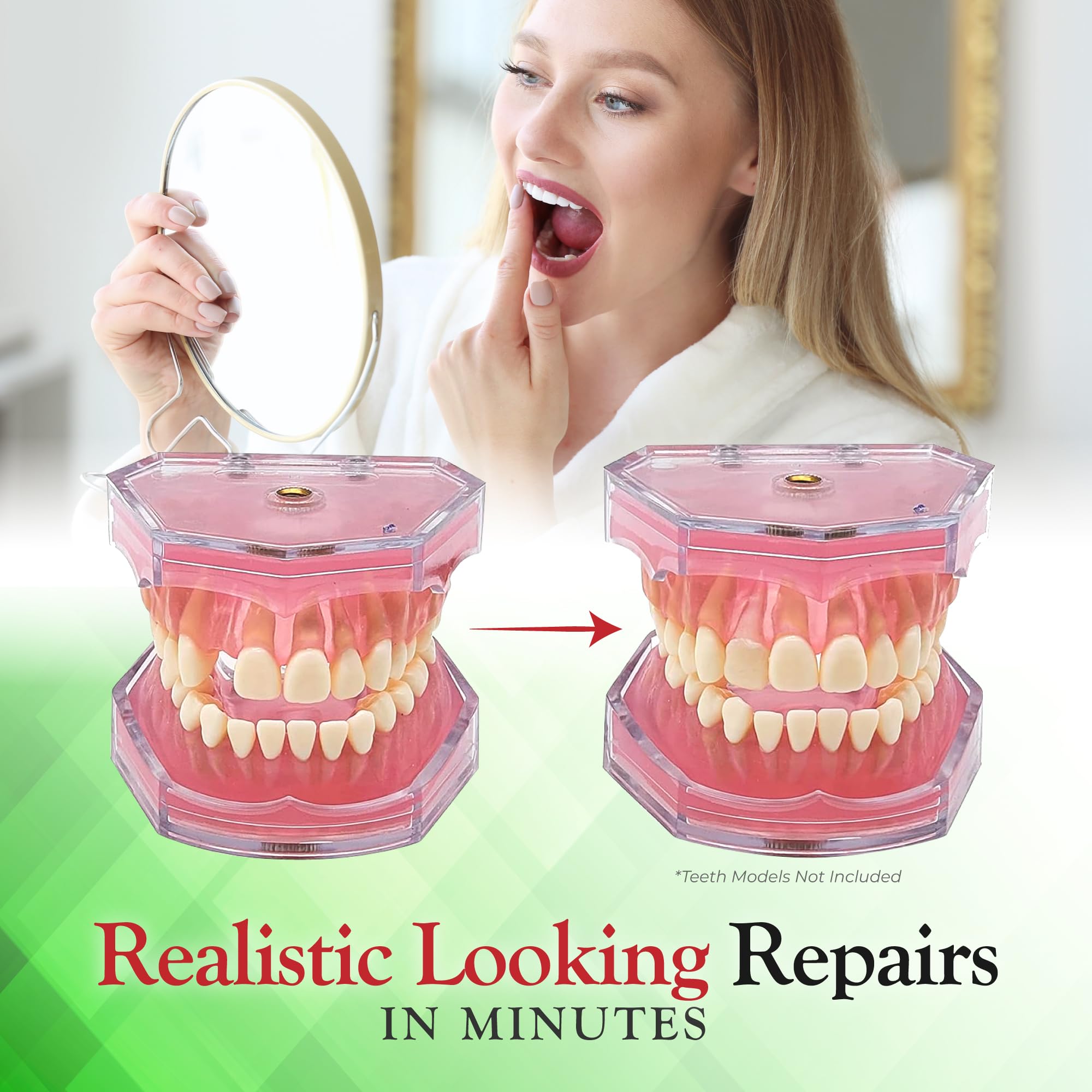 SmileFix Kit : application rapide à domicile pour dents endommagées.