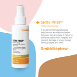 Application sur le coude avec SKIN-PREP, facilité d usage sur articulation.