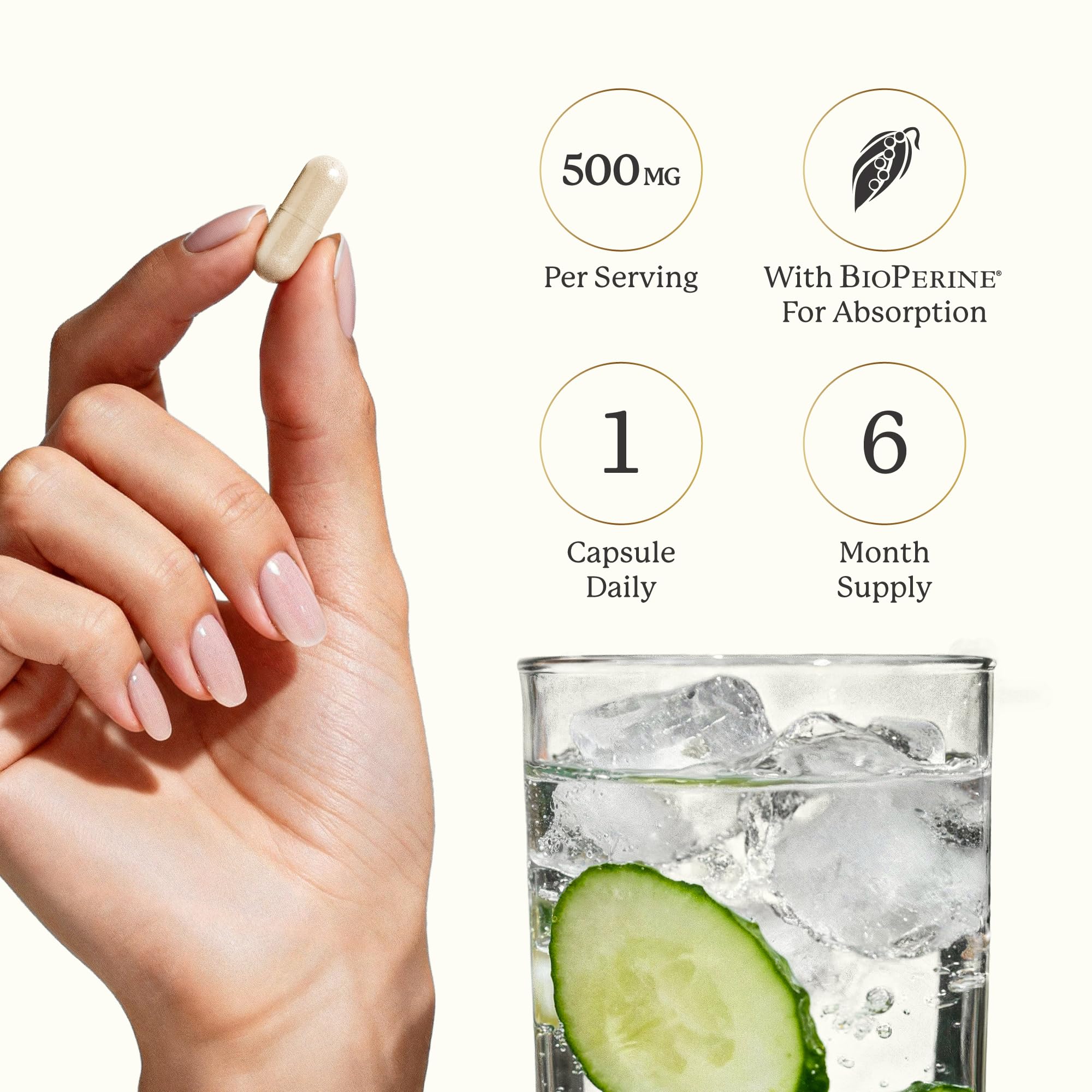 Capsules dans un flacon sombre, pratique pour utilisation quotidienne.