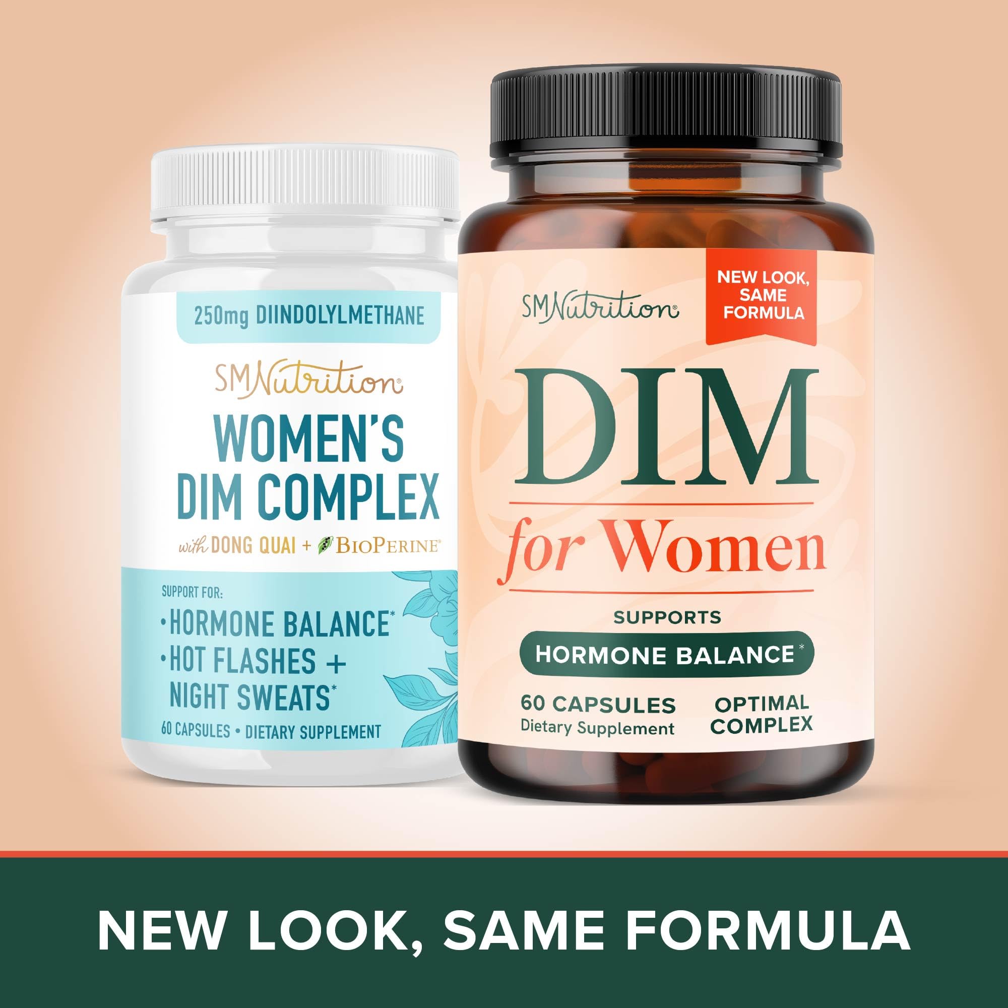 SMNutrition DIM – composition DIM et BioPerine pour meilleure absorption potentielle.