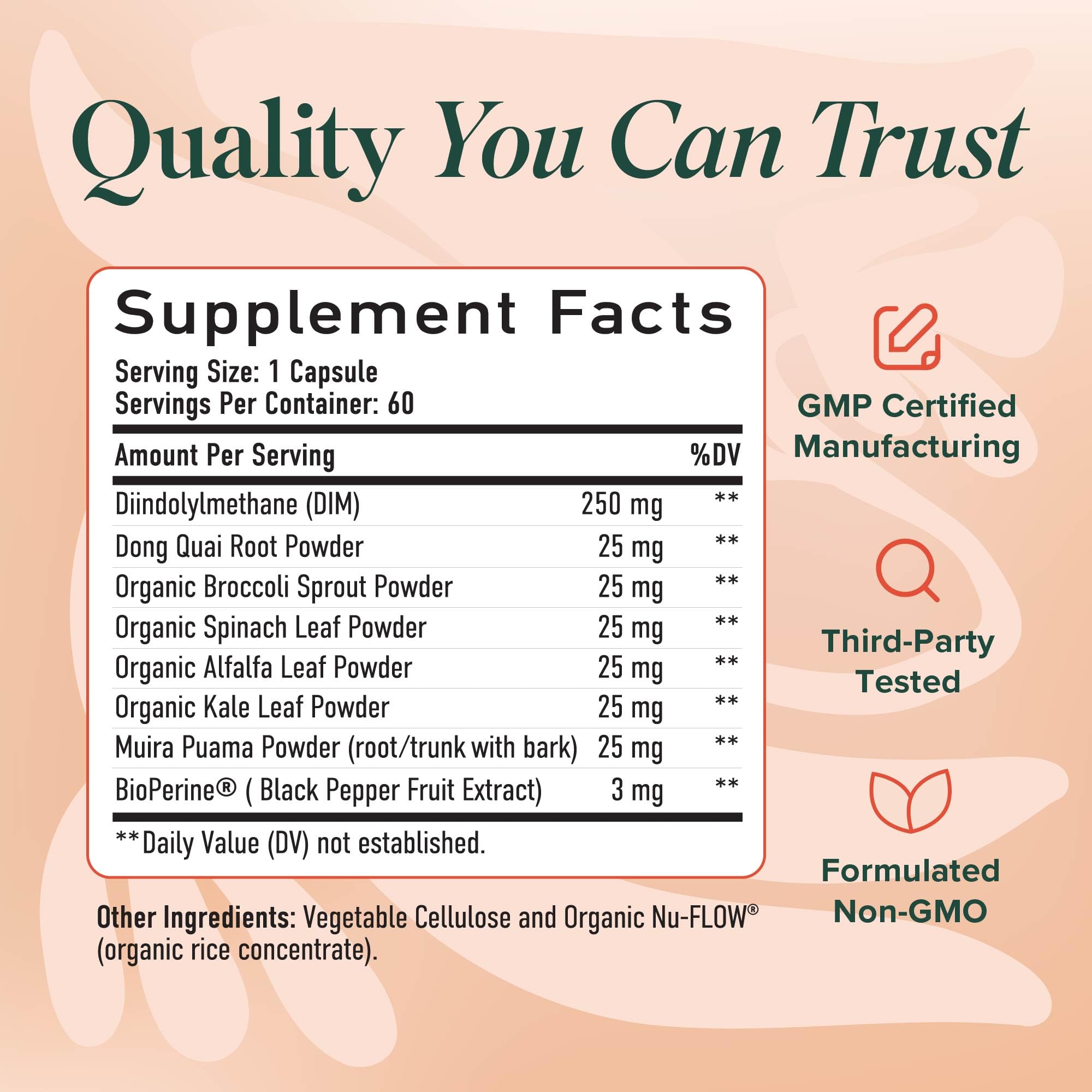 SMNutrition DIM – emballage sans gluten et tests tiers garantissant la transparence.